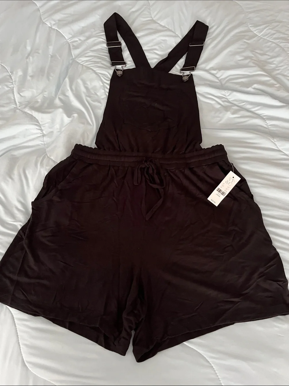 New York & Company Black Women's Romper Overalls